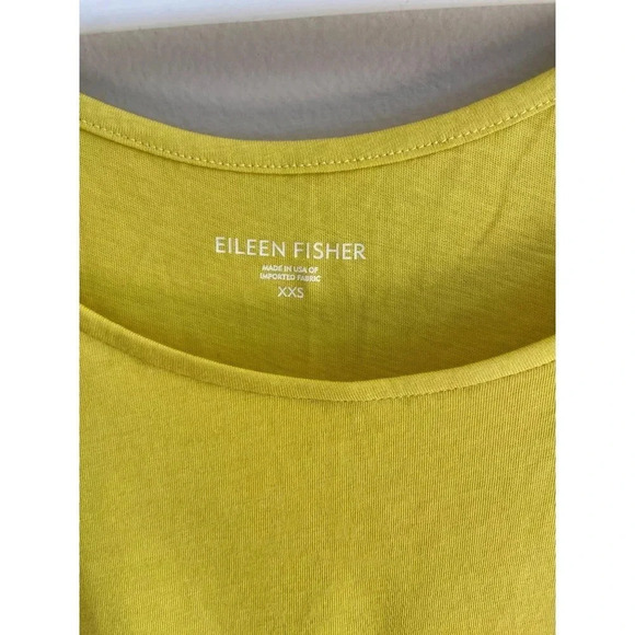 Eileen Fisher 100% Organic Cotton Yellow Tank Size XXS But oversized - Picture 4 of 9
